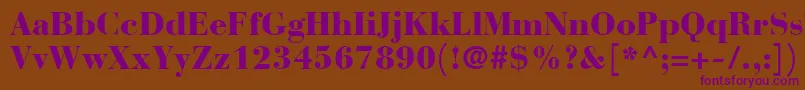 Шрифт BauerBodoniBlack – фиолетовые шрифты на коричневом фоне