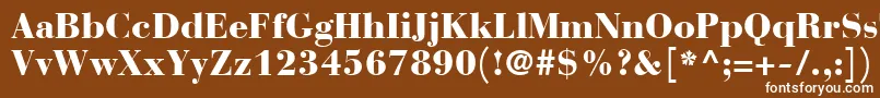 Шрифт BauerBodoniBlack – белые шрифты на коричневом фоне