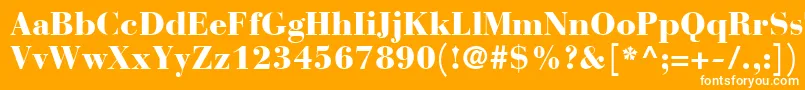 BauerBodoniBlack Font – White Fonts on Orange Background