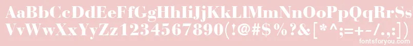 BauerBodoniBlack Font – White Fonts on Pink Background