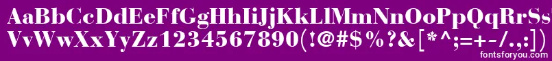 BauerBodoniBlack Font – White Fonts on Purple Background