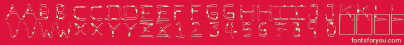 Pfvbf7wd Font – Green Fonts on Red Background