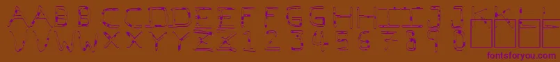 Pfvbf7wd Font – Purple Fonts on Brown Background