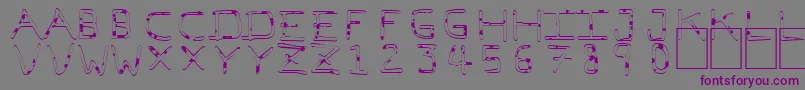 Pfvbf7wd Font – Purple Fonts on Gray Background