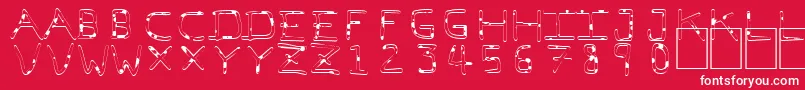 Pfvbf7wd Font – White Fonts on Red Background
