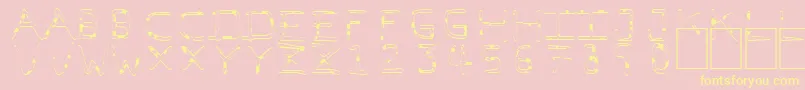Pfvbf7wd Font – Yellow Fonts on Pink Background