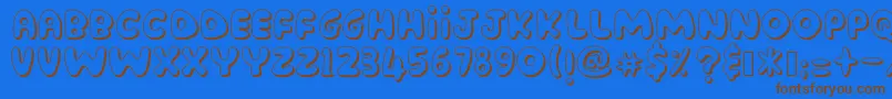 AmenderTu Font – Brown Fonts on Blue Background
