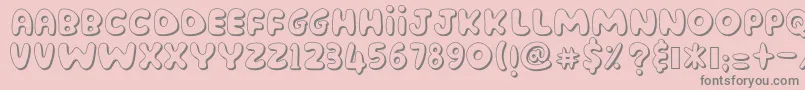 フォントAmenderTu – ピンクの背景に灰色の文字