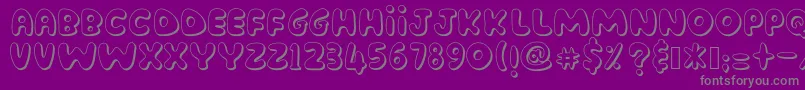 フォントAmenderTu – 紫の背景に灰色の文字