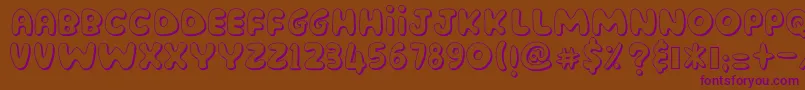 AmenderTu Font – Purple Fonts on Brown Background