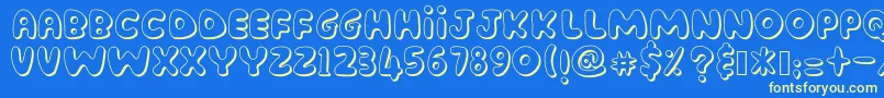 Подробнее о шрифте AmenderTu Шрифт AmenderTu – жёлтые шрифты на синем фоне