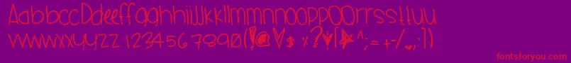 Charmeleonred Font – Red Fonts on Purple Background