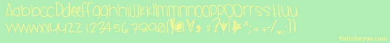 Charmeleonred Font – Yellow Fonts on Green Background