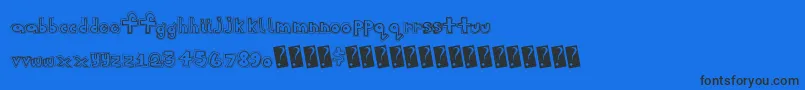Sanscollege Font – Black Fonts on Blue Background