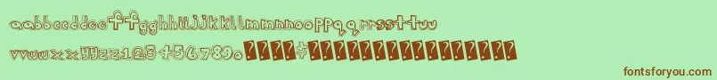 Sanscollege Font – Brown Fonts on Green Background
