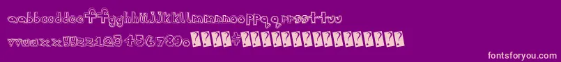 Sanscollege Font – Pink Fonts on Purple Background