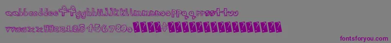 Sanscollege-Schriftart – Violette Schriften auf grauem Hintergrund