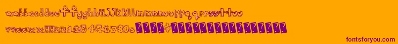 Sanscollege Font – Purple Fonts on Orange Background