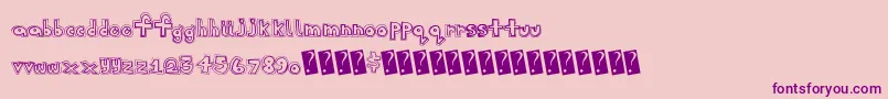 Sanscollege Font – Purple Fonts on Pink Background