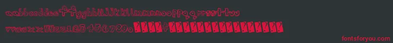 Sanscollege Font – Red Fonts on Black Background