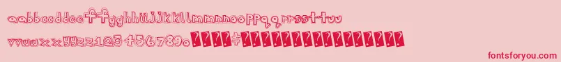 Sanscollege Font – Red Fonts on Pink Background