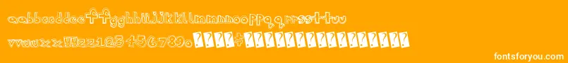 Sanscollege Font – White Fonts on Orange Background