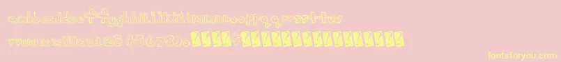 Sanscollege Font – Yellow Fonts on Pink Background