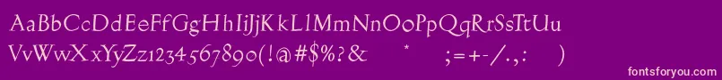 BurkleinOblique Font – Pink Fonts on Purple Background