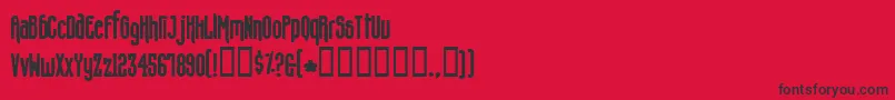 Concshoe Font – Black Fonts on Red Background