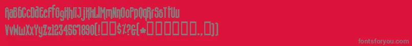 Concshoe Font – Gray Fonts on Red Background