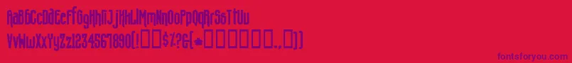 Concshoe Font – Purple Fonts on Red Background