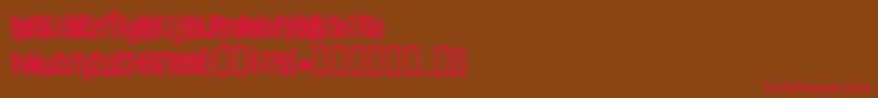 Concshoe Font – Red Fonts on Brown Background