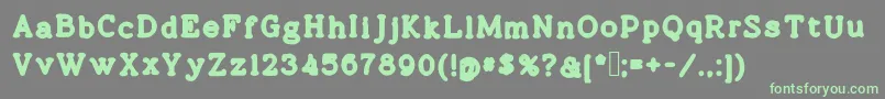 Cobera-fontti – vihreät fontit harmaalla taustalla