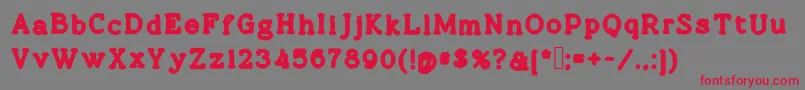 Cobera Font – Red Fonts on Gray Background