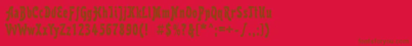 Шрифт Karollaett – коричневые шрифты на красном фоне