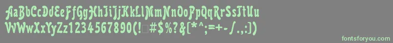 Karollaett Font – Green Fonts on Gray Background
