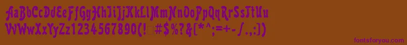 Karollaett Font – Purple Fonts on Brown Background