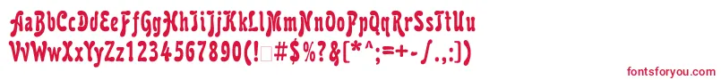 Karollaett Font – Red Fonts on White Background