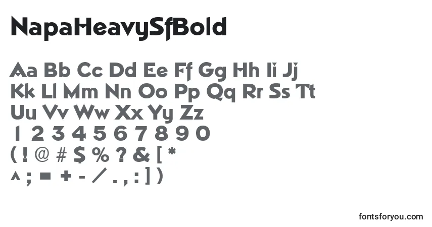 Schriftart NapaHeavySfBold – Alphabet, Zahlen, spezielle Symbole