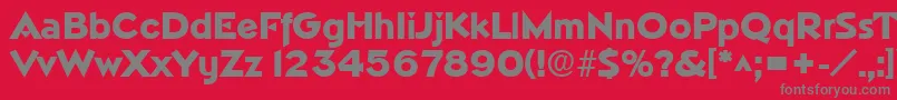 Czcionka NapaHeavySfBold – szare czcionki na czerwonym tle