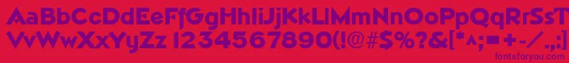 NapaHeavySfBold Font – Purple Fonts on Red Background