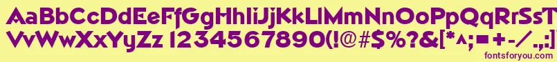 NapaHeavySfBold Font – Purple Fonts on Yellow Background