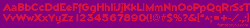 NapaHeavySfBold Font – Red Fonts on Purple Background