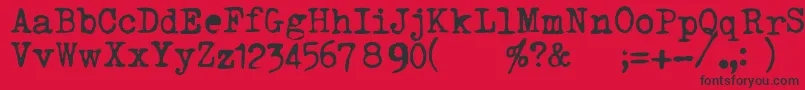 TriumphTippa Font – Black Fonts on Red Background