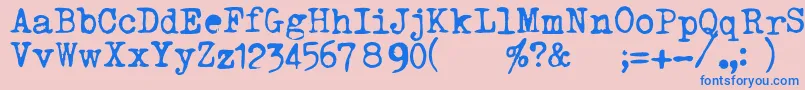 TriumphTippa Font – Blue Fonts on Pink Background