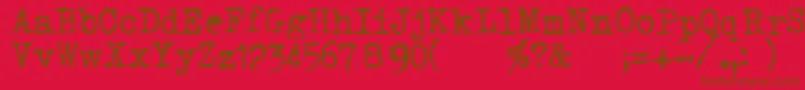 TriumphTippa Font – Brown Fonts on Red Background