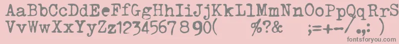 TriumphTippa Font – Gray Fonts on Pink Background