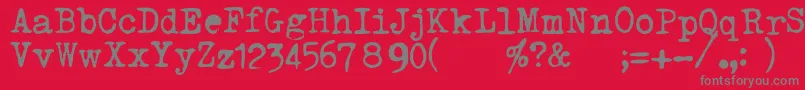 TriumphTippa Font – Gray Fonts on Red Background