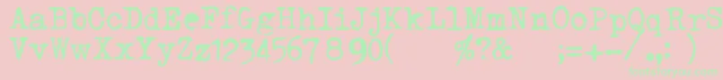 TriumphTippa Font – Green Fonts on Pink Background