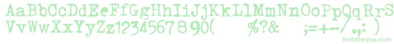 TriumphTippa Font – Green Fonts on White Background
